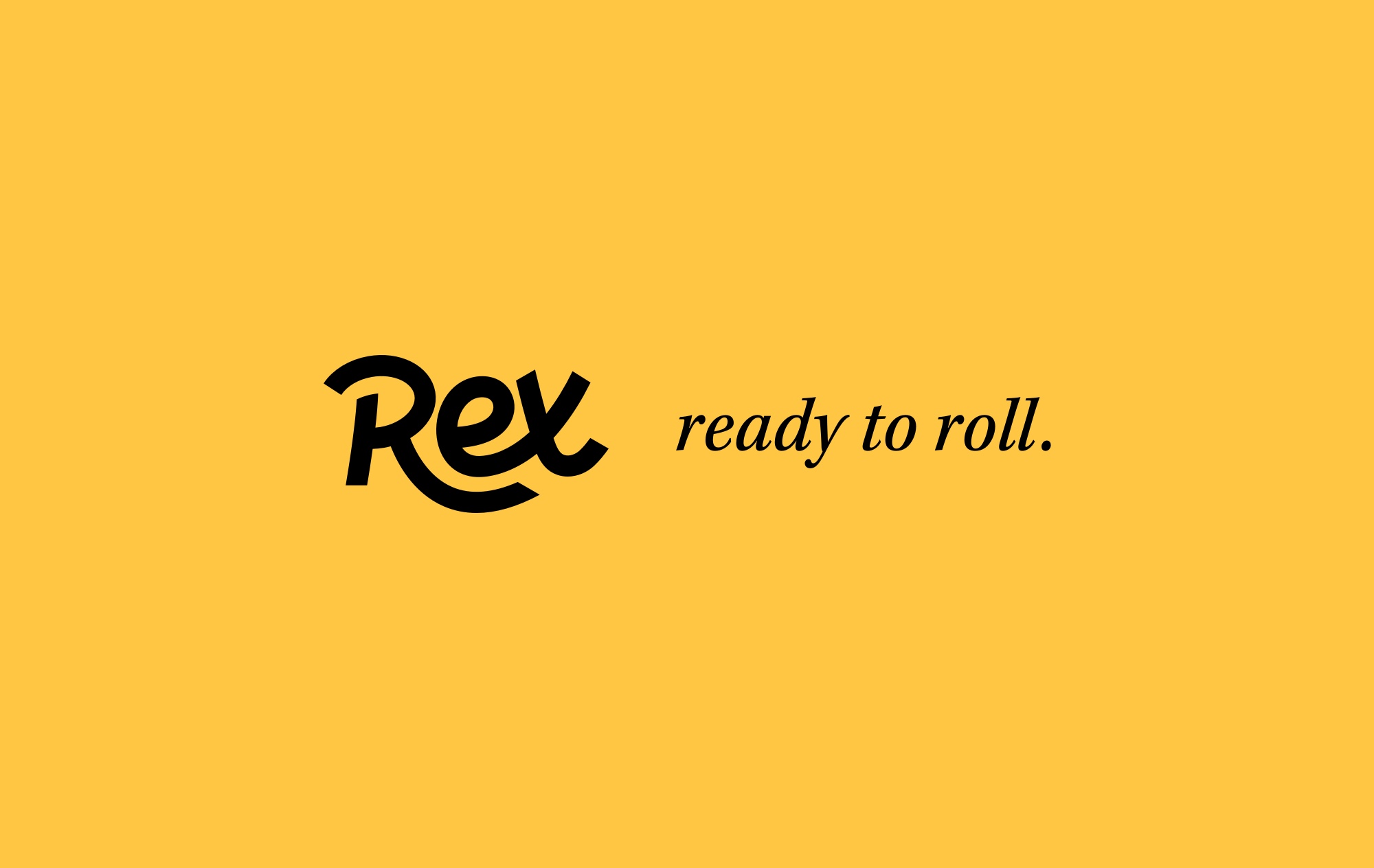 Rex logo and ready to roll tagline